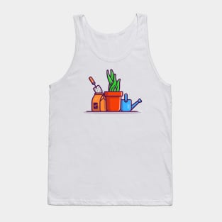 Plant, Pot, Kettle And Shovel Tank Top